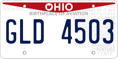 OH license plate GLD4503