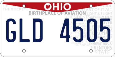 OH license plate GLD4505