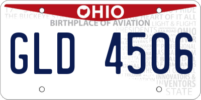 OH license plate GLD4506