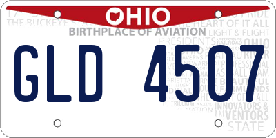 OH license plate GLD4507