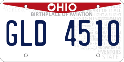 OH license plate GLD4510