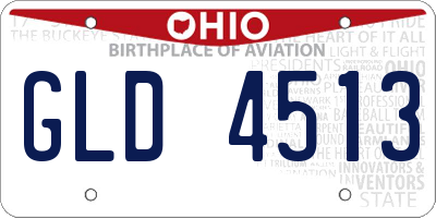 OH license plate GLD4513