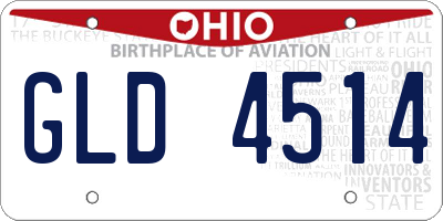 OH license plate GLD4514