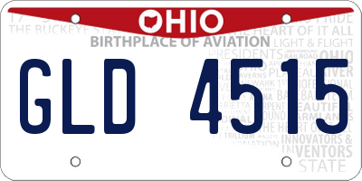 OH license plate GLD4515