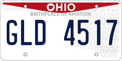 OH license plate GLD4517