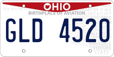 OH license plate GLD4520
