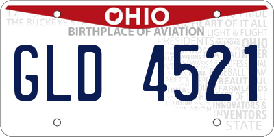 OH license plate GLD4521