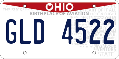 OH license plate GLD4522