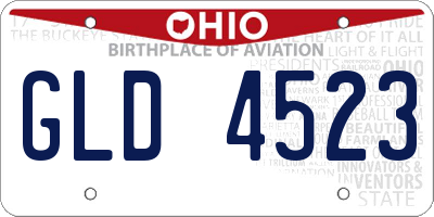 OH license plate GLD4523