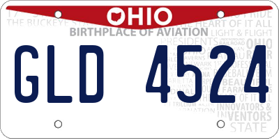 OH license plate GLD4524