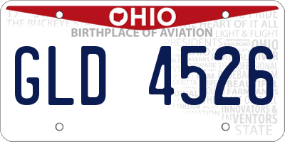 OH license plate GLD4526