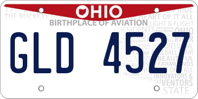 OH license plate GLD4527