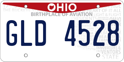 OH license plate GLD4528
