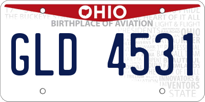 OH license plate GLD4531