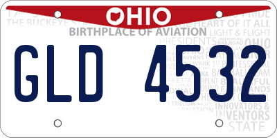 OH license plate GLD4532