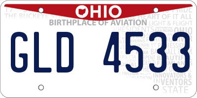 OH license plate GLD4533