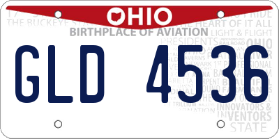 OH license plate GLD4536