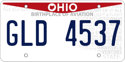 OH license plate GLD4537