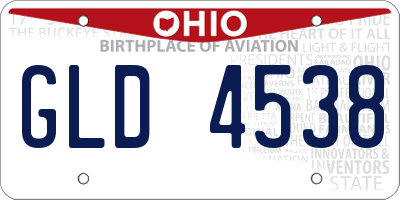 OH license plate GLD4538
