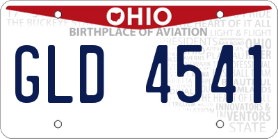 OH license plate GLD4541