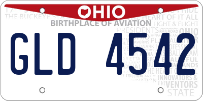 OH license plate GLD4542