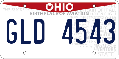 OH license plate GLD4543