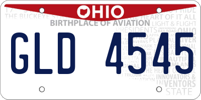 OH license plate GLD4545