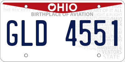 OH license plate GLD4551