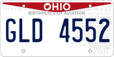 OH license plate GLD4552