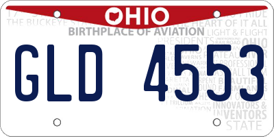 OH license plate GLD4553