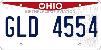 OH license plate GLD4554