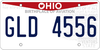 OH license plate GLD4556