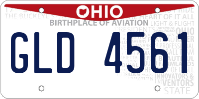 OH license plate GLD4561