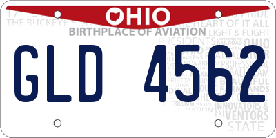 OH license plate GLD4562