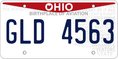 OH license plate GLD4563