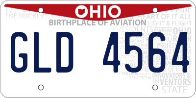 OH license plate GLD4564