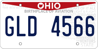 OH license plate GLD4566