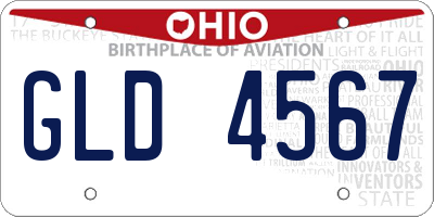 OH license plate GLD4567