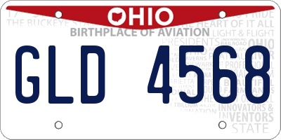 OH license plate GLD4568