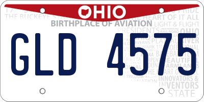 OH license plate GLD4575