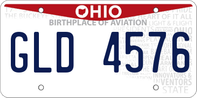OH license plate GLD4576