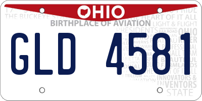 OH license plate GLD4581