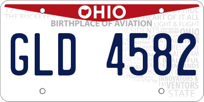 OH license plate GLD4582
