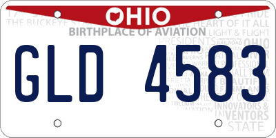 OH license plate GLD4583