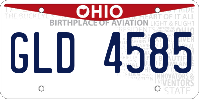 OH license plate GLD4585