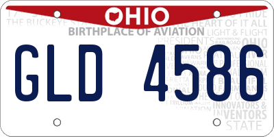 OH license plate GLD4586