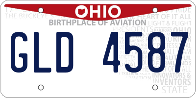 OH license plate GLD4587