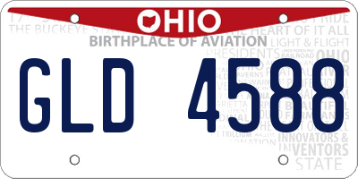 OH license plate GLD4588