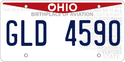 OH license plate GLD4590