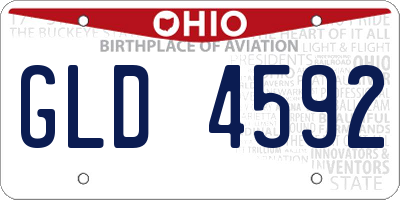 OH license plate GLD4592